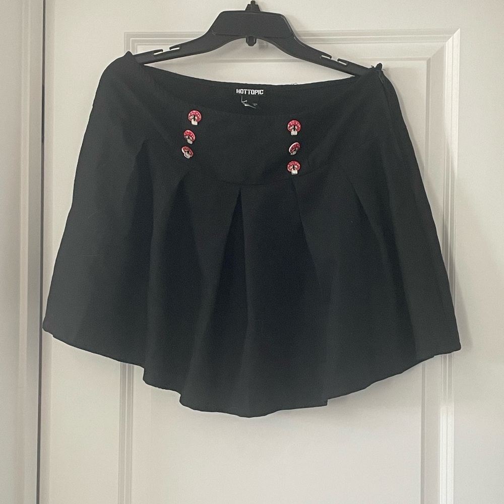 Black mini skirt
